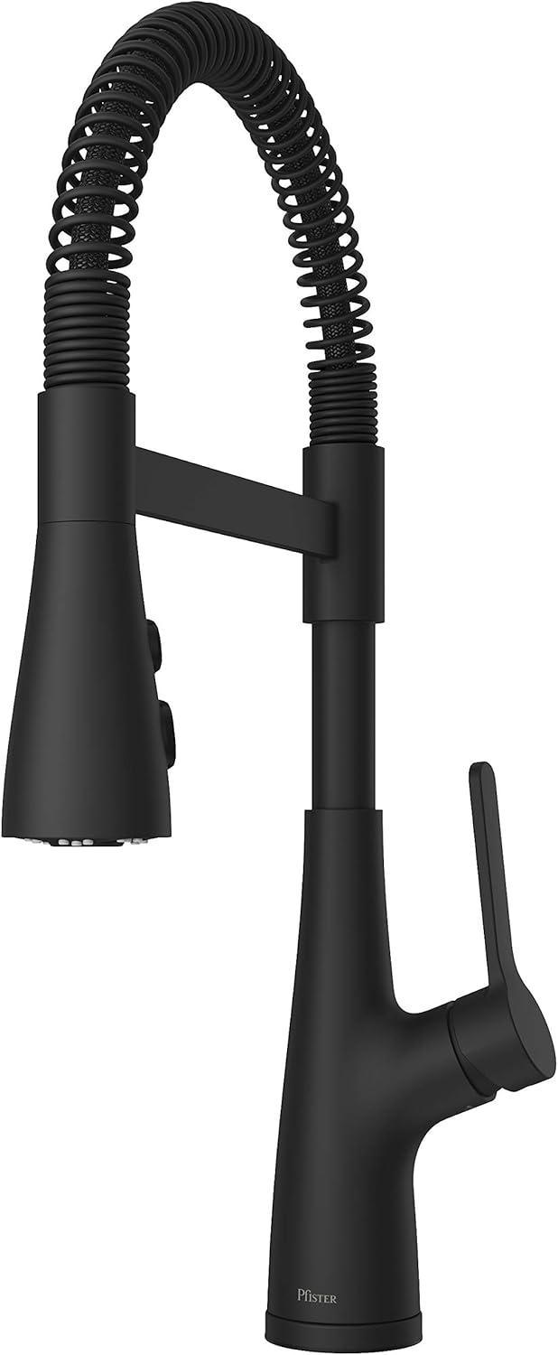 Matte Black Pull-Down Spray Kitchen Faucet