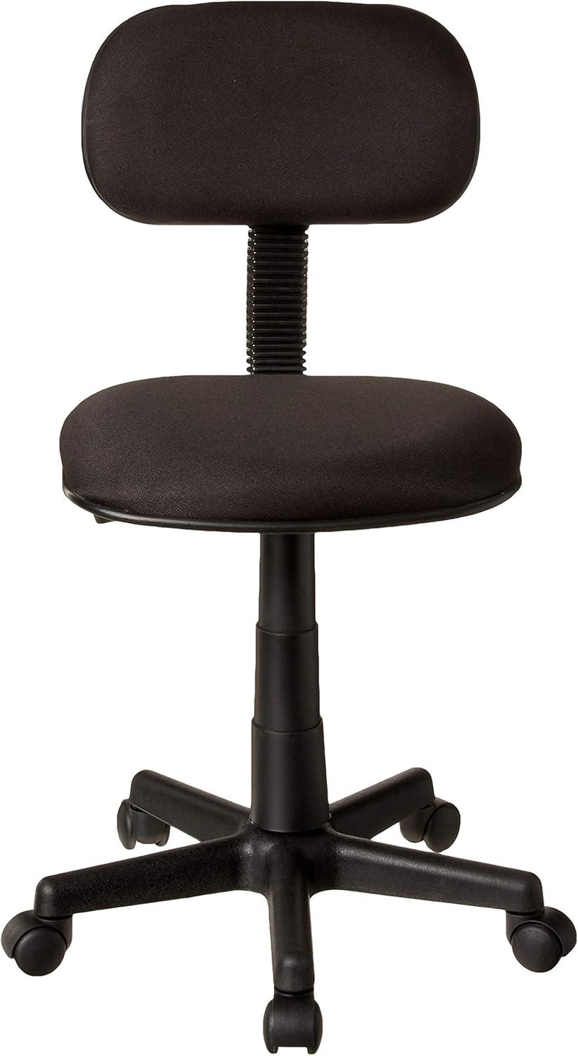 Fabric Steno Chair Black - Boss Office Products: Pneumatic Lift, Nylon Base, Swivel Casters