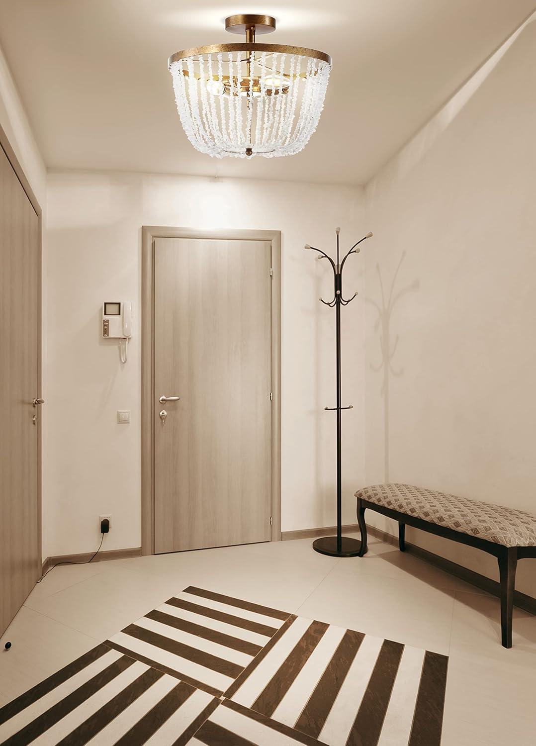 Jonathan Y Lighting Jyl9021 Georgian 3 Light 15" Wide Led Semi-Flush Bowl Ceiling Fixture