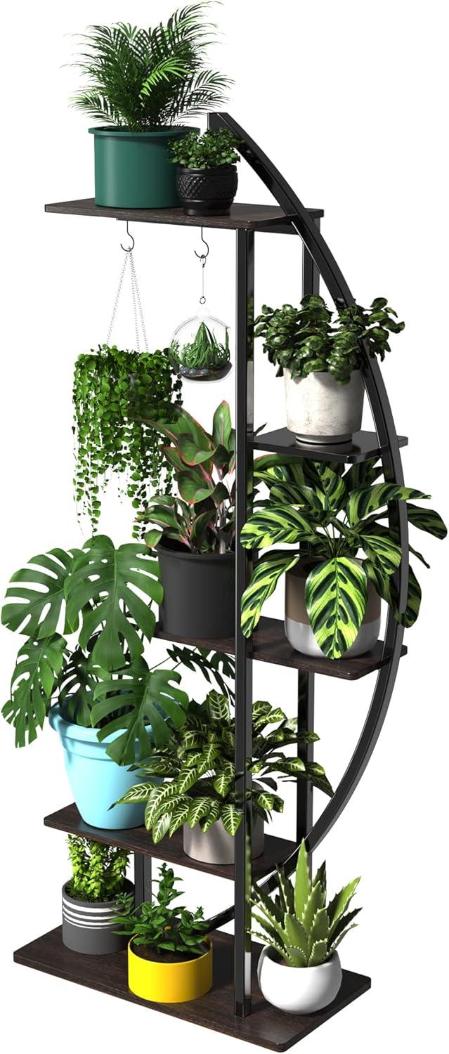 GDLF Tall Plant Stand Large Indoor Shelf  71" Metal Flower Rack  with hanging hook, more plant space