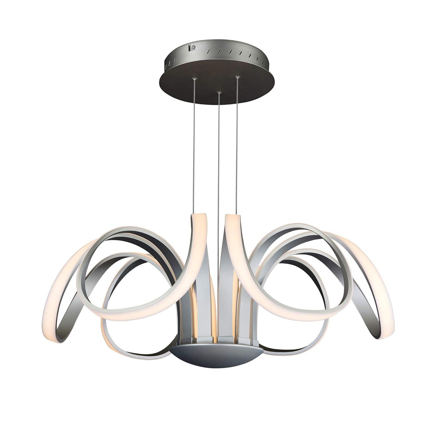 Capella Flower 30" Integrated LED ETL Certified Chandelier Height Adjustable Pendant