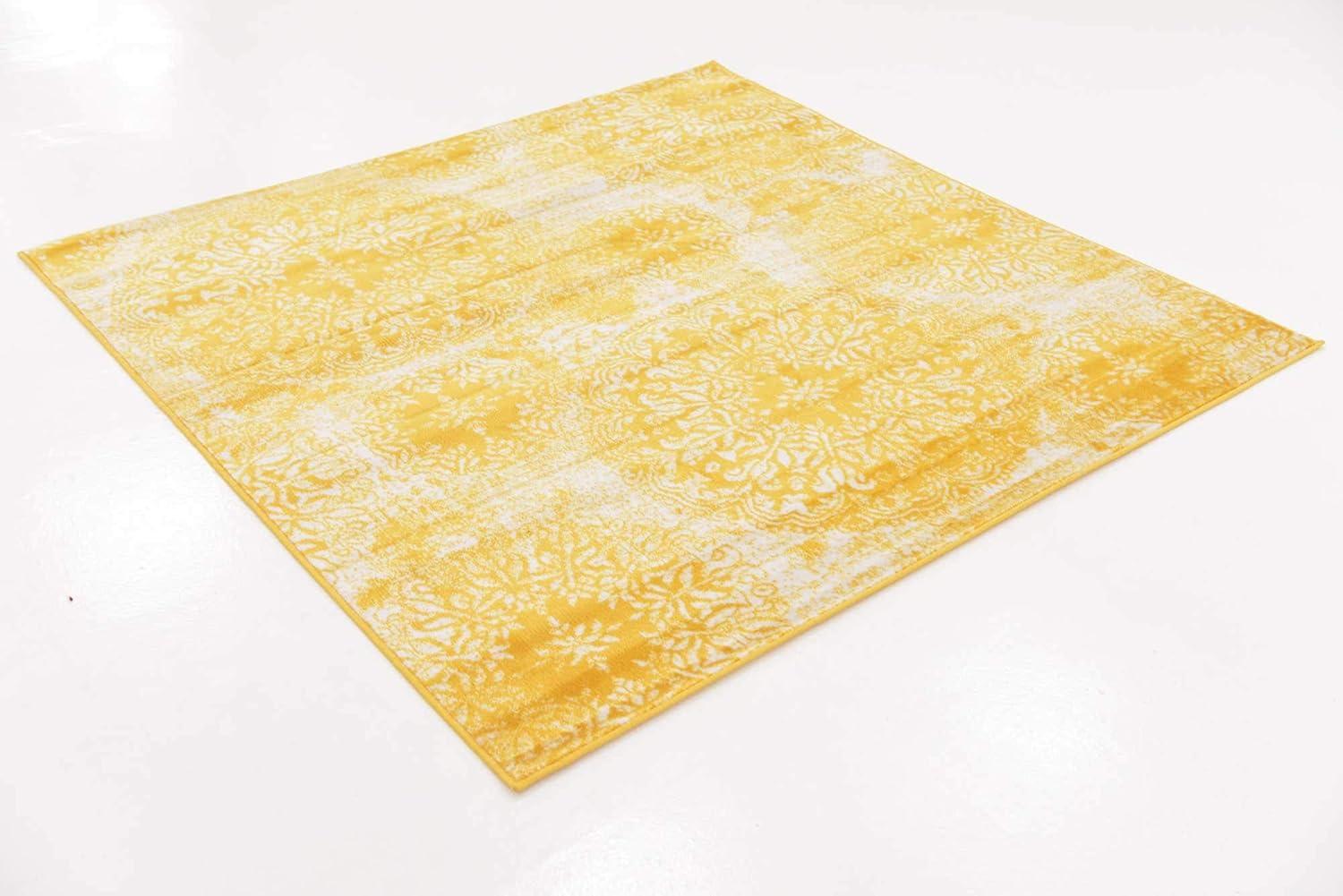 Unique Loom 6' 0 x 6' 0 Sofia Grand Yellow Area Rug