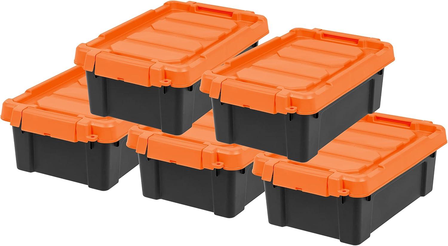 IRIS USA Lockable Heavy Duty Plastic Storage Bins Container with Lids and Secure Latching Buckles