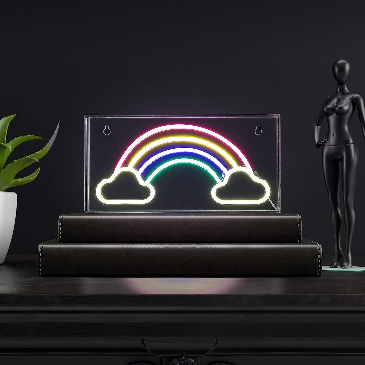 Rainbow Multi-Color Acrylic USB LED Neon Light for Nursery