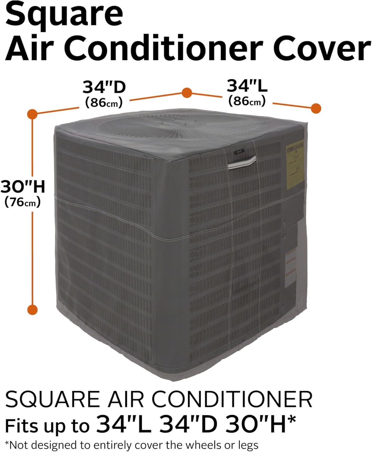 Classic Accessories Ravenna Air Conditioner Cover, Square-Color:Taupe,Shape:Square