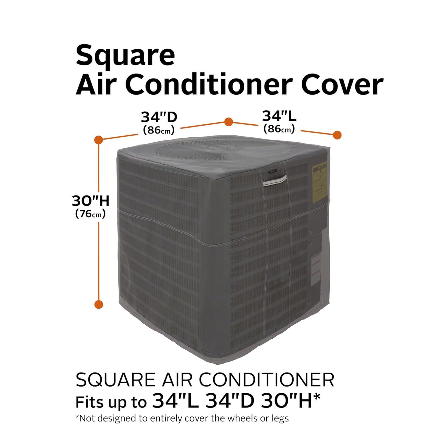 Classic Accessories Ravenna Air Conditioner Cover, Square-Color:Taupe,Shape:Square