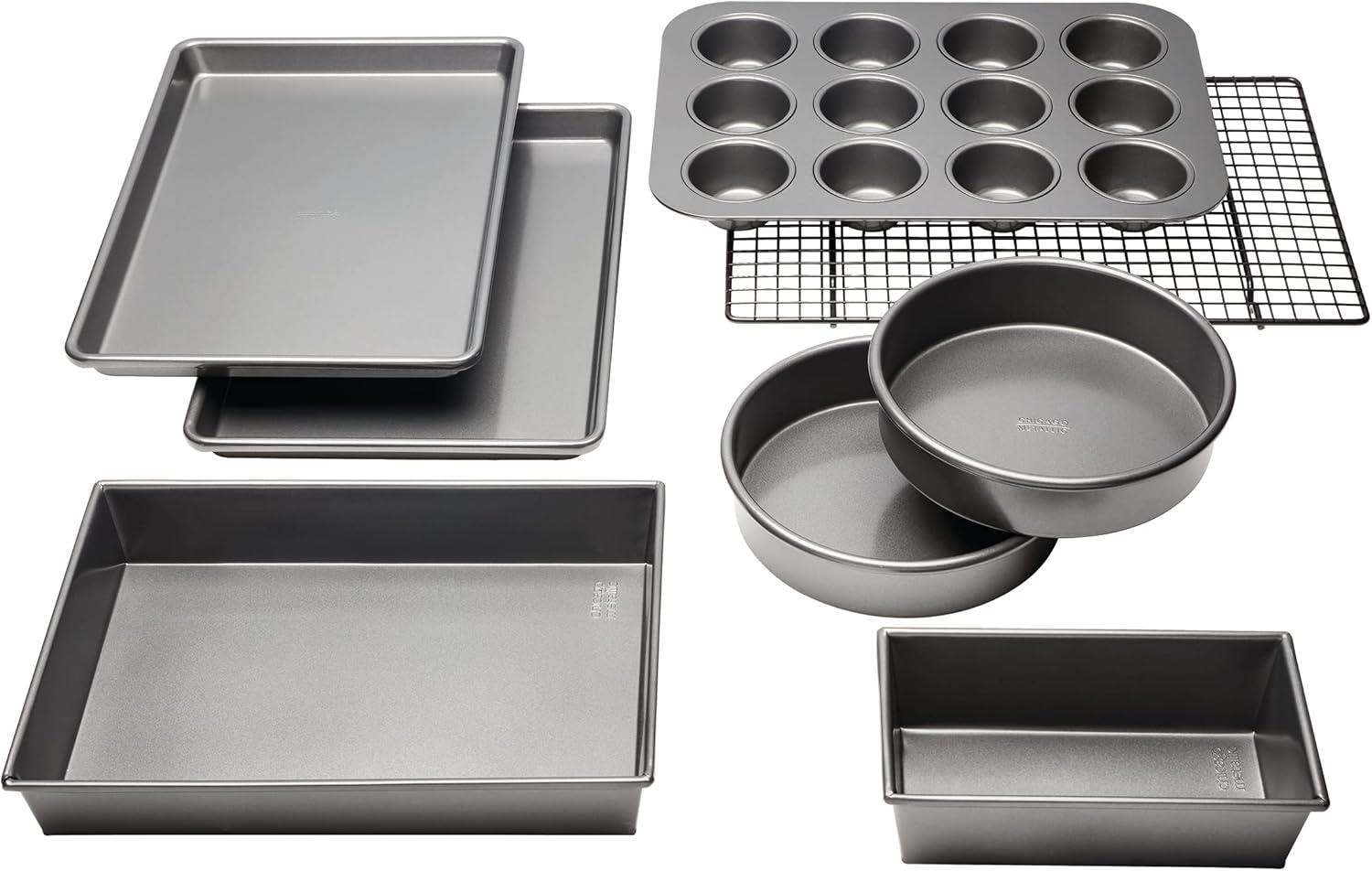 Professional Non-Stick 8-Piece Carbon Steel Bakeware Set