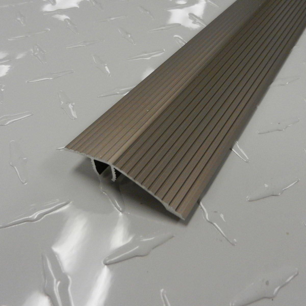 M-D Building Products 43318 1-7/8 In. X 36 In. Satin Nickel Aluminum CINCH® Reducer Fluted w/Snaptrack