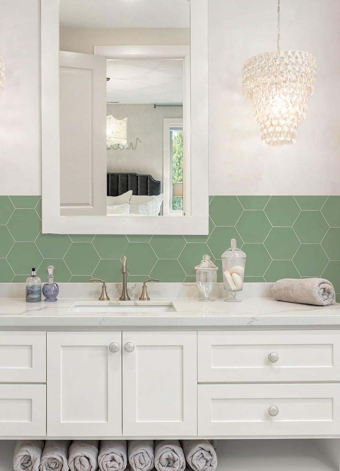 WallPops! Hexagon Peel and Stick Luxury Wall Tiles