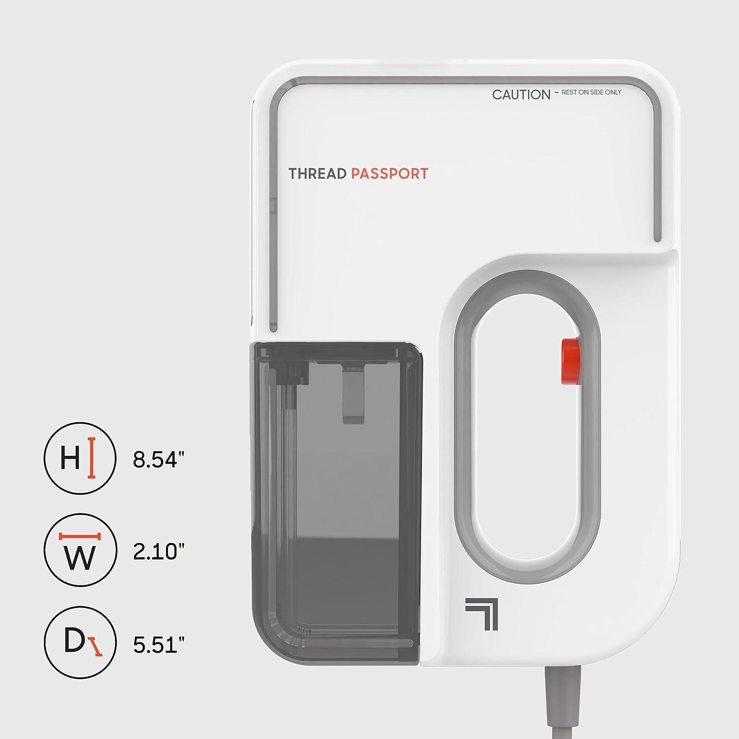 Sharper Image Thread Passport Handheld Travel Garment Steamer, Ice White