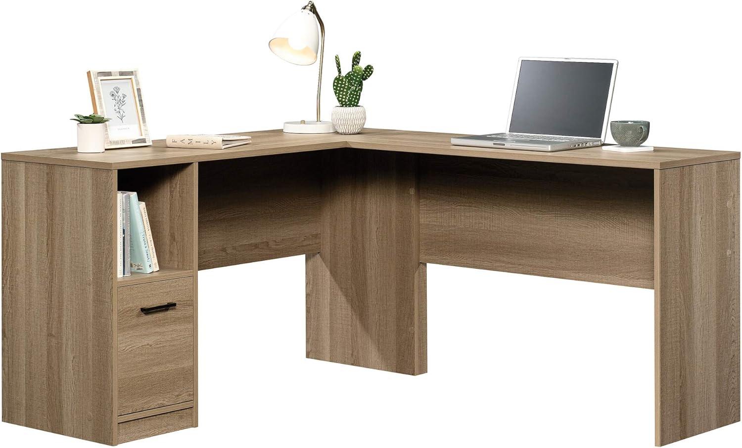 Sauder Beginnings L-Shaped Desk, Summer Oak Finish