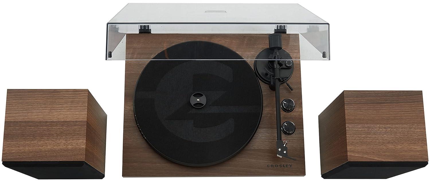 Crosley C62 Record Player & Speakers Shelf System