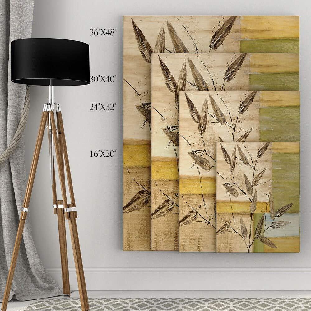 Urban Garden Beige and Green Canvas Wall Art