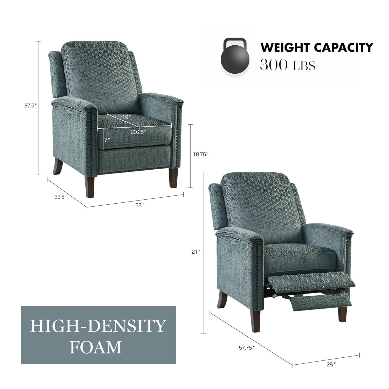 Cicely Push Back Recliner Charcoal