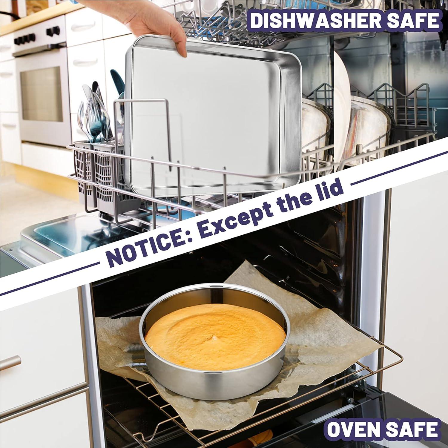 BOPWAY 12-Piece Stainless Steel Baking Pan Set