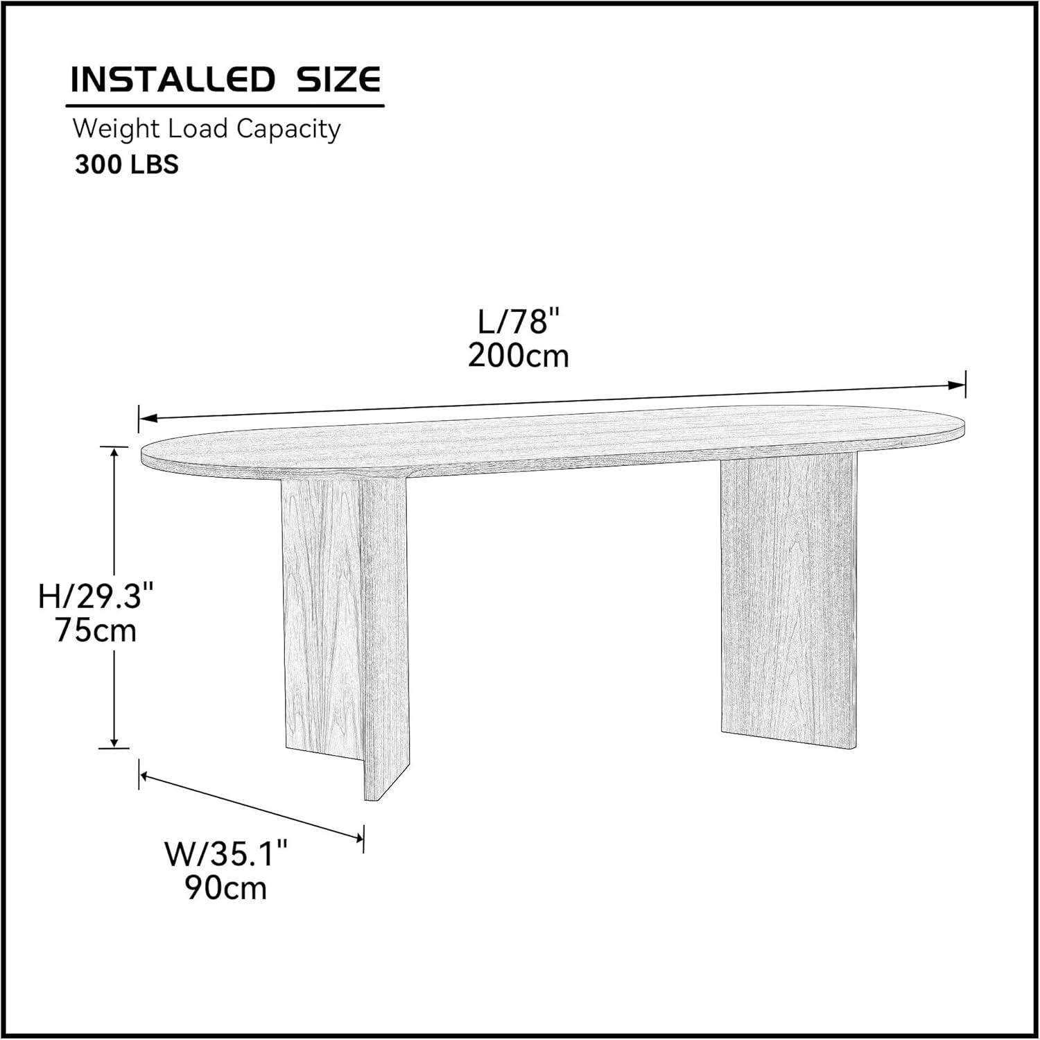 78" Black Oval Wood Dining Table with Butterfly Base