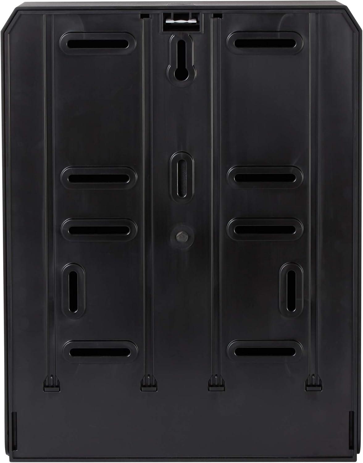 Black Plastic Wall-Mounted Paper Towel Dispenser