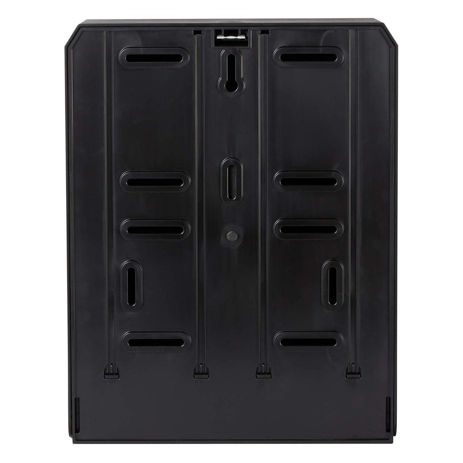 Black Plastic Wall-Mounted Paper Towel Dispenser