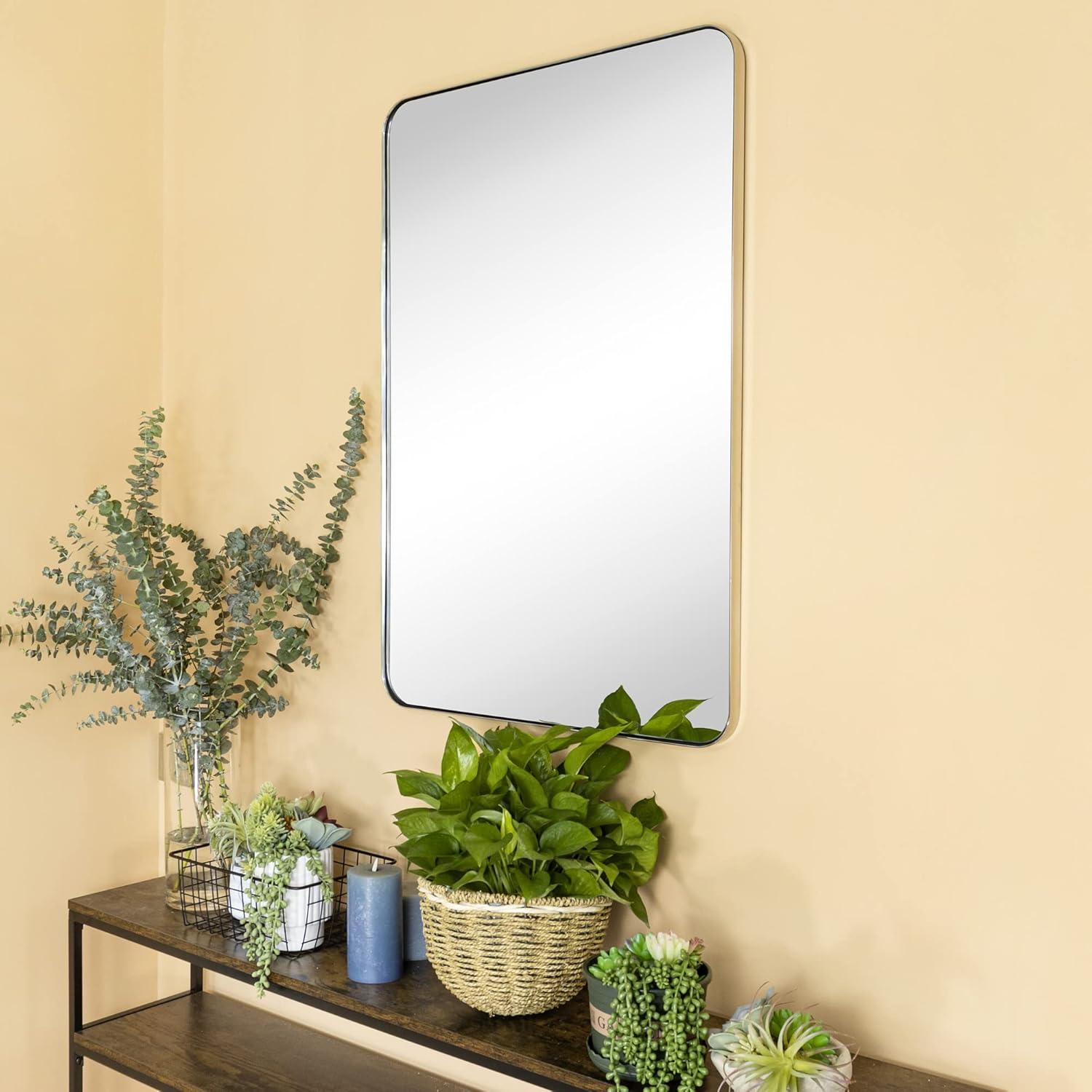 Sabine Metal Rounded Rectangle Wall Mirror