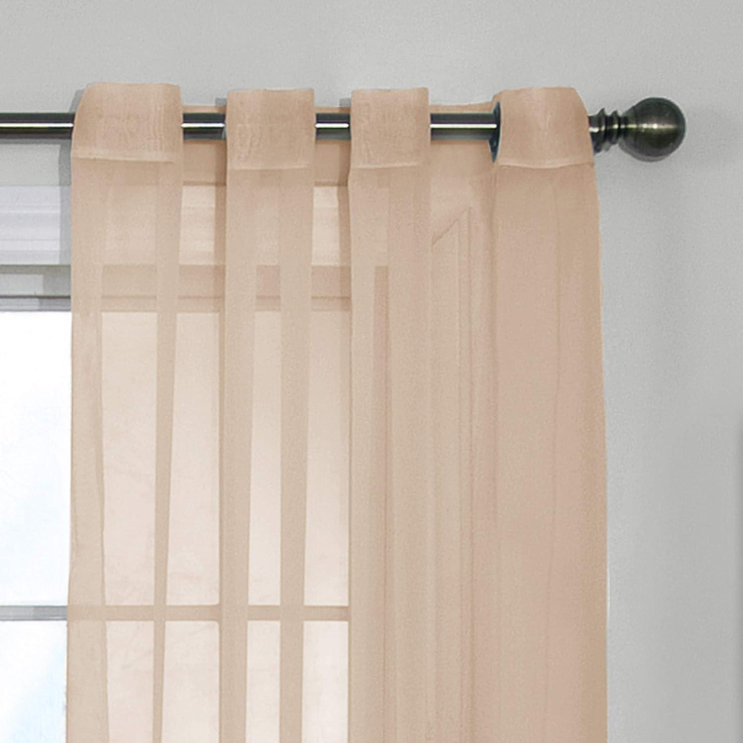 Arm & Hammer Curtain Fresh™ Odor-Neutralizing Sheer Voile Grommet 59 x 63 Curtain Panel in Latte