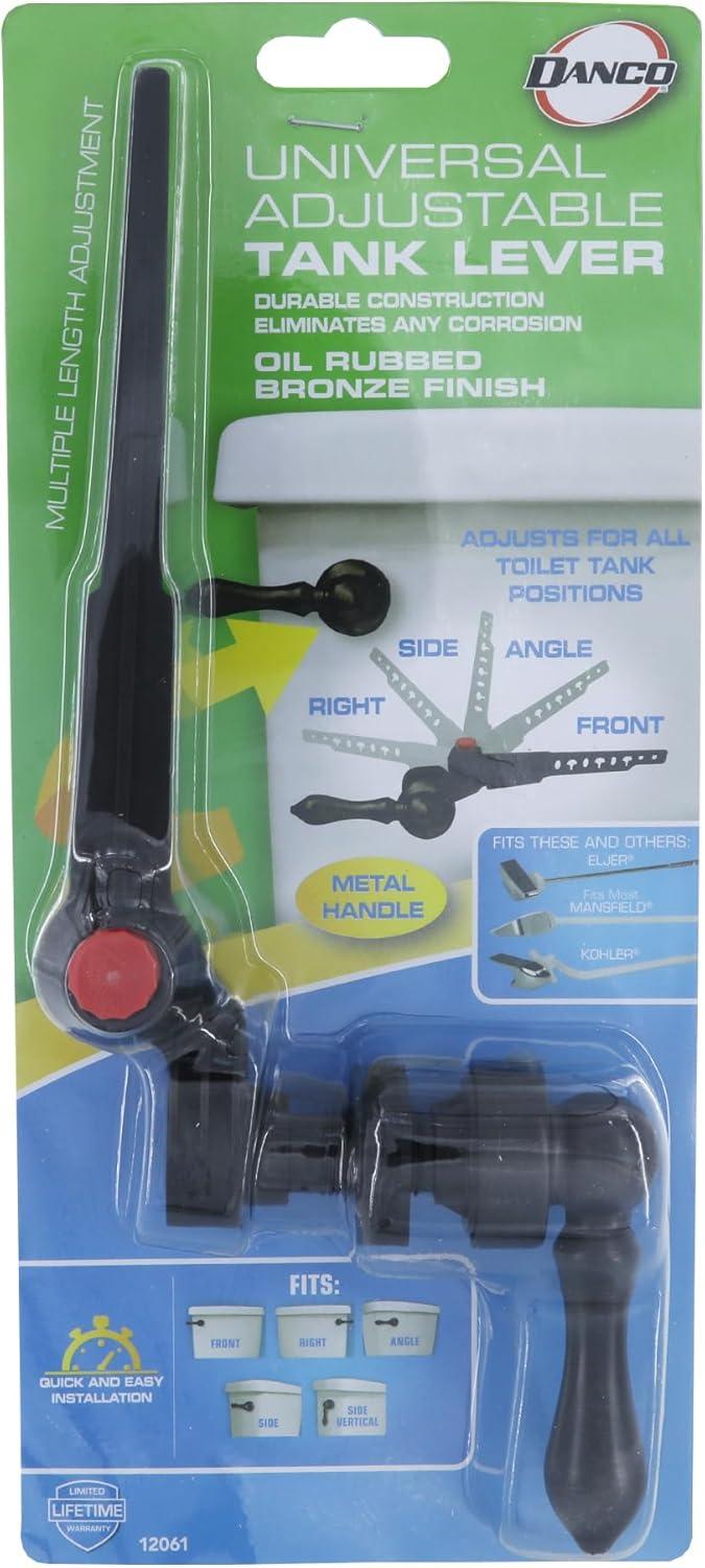 Danco 12061 Deco Toilet Tank Lever Replacement Handle with Front/Side/Angle/Side/Vertical Mount in Oil Rubbed Bronze