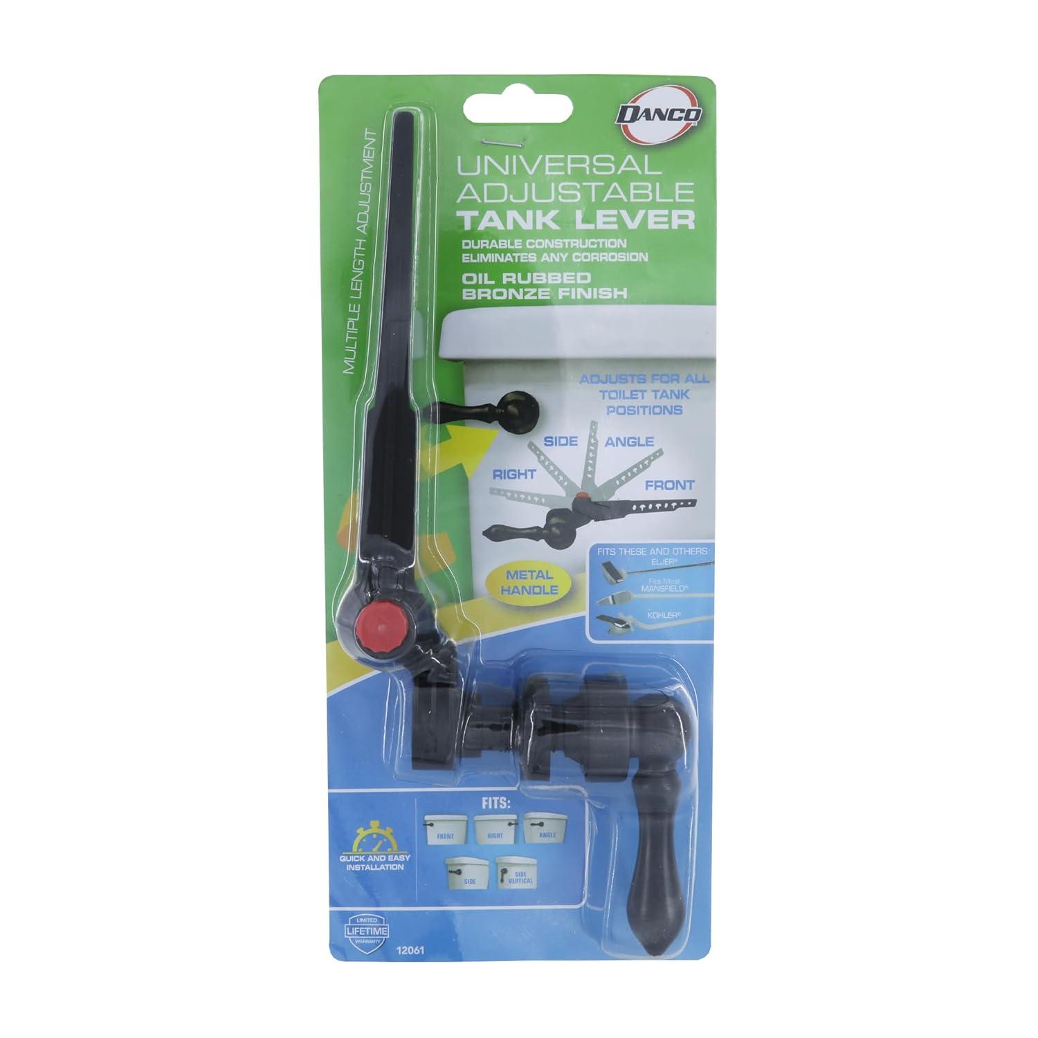 Danco 12061 Deco Toilet Tank Lever Replacement Handle with Front/Side/Angle/Side/Vertical Mount in Oil Rubbed Bronze