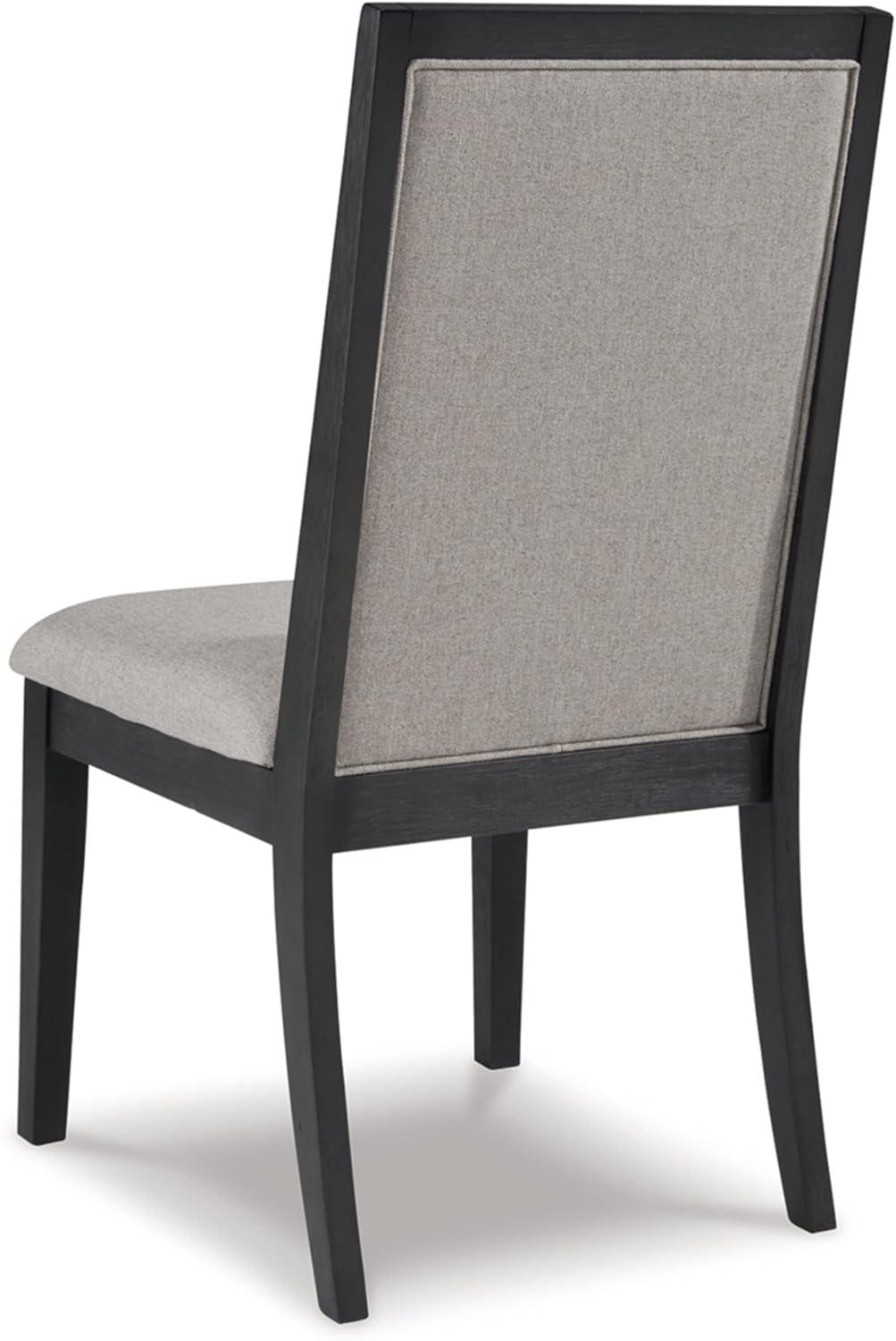 Signature Design by Ashley Foyland Dining Upholstered Side Chair, 2 Count, Black & Gray