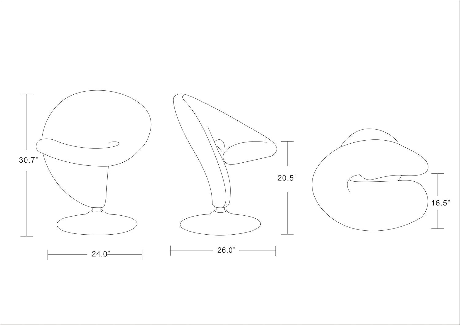 Curl Upholstered Swivel Accent Chair
