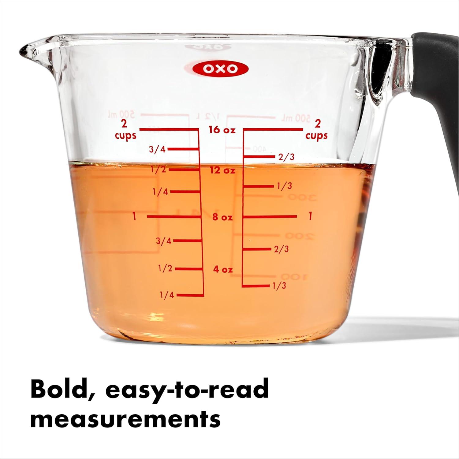 OXO Good Grips 2 Cup Glass Measuring Cup with Silicone Handle