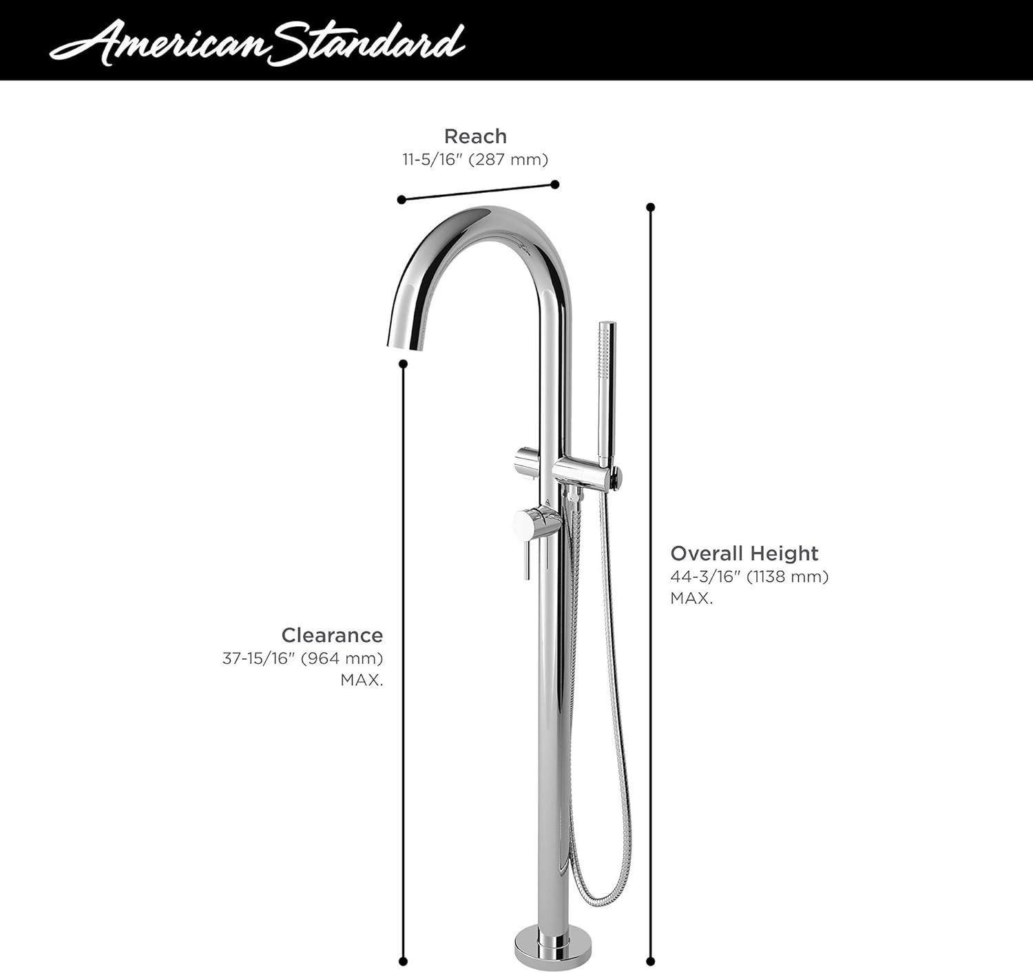 1 Handle Floor Tub Filler with Diverter