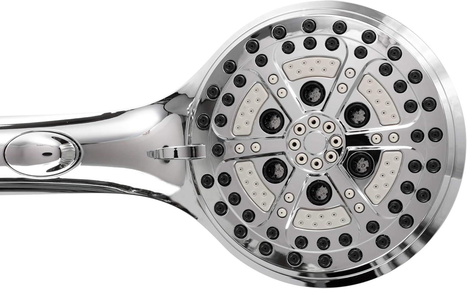 Chrome Dual Shower Head and Handheld Shower System