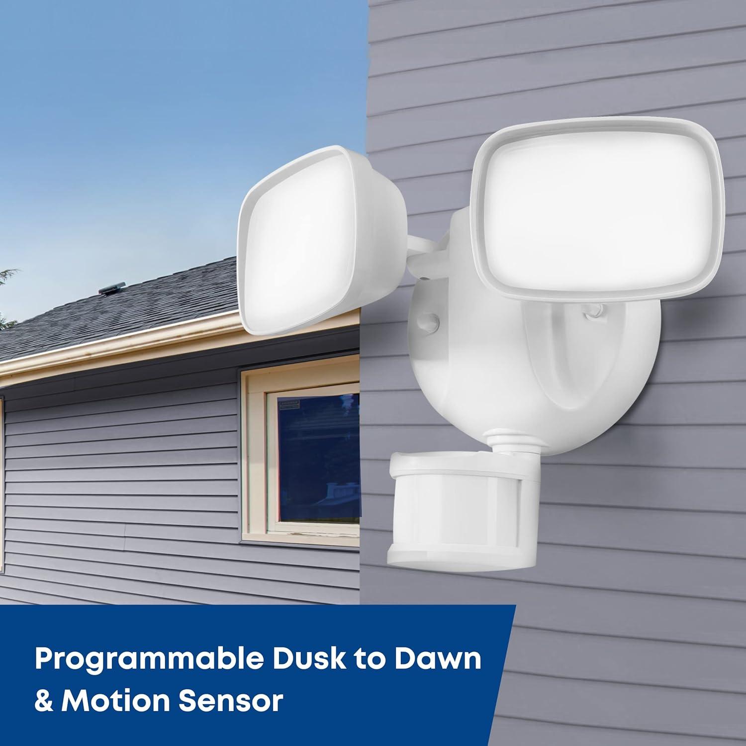 Feit Electric SMART Motion-Sensing Hardwired LED White Security Floodlight