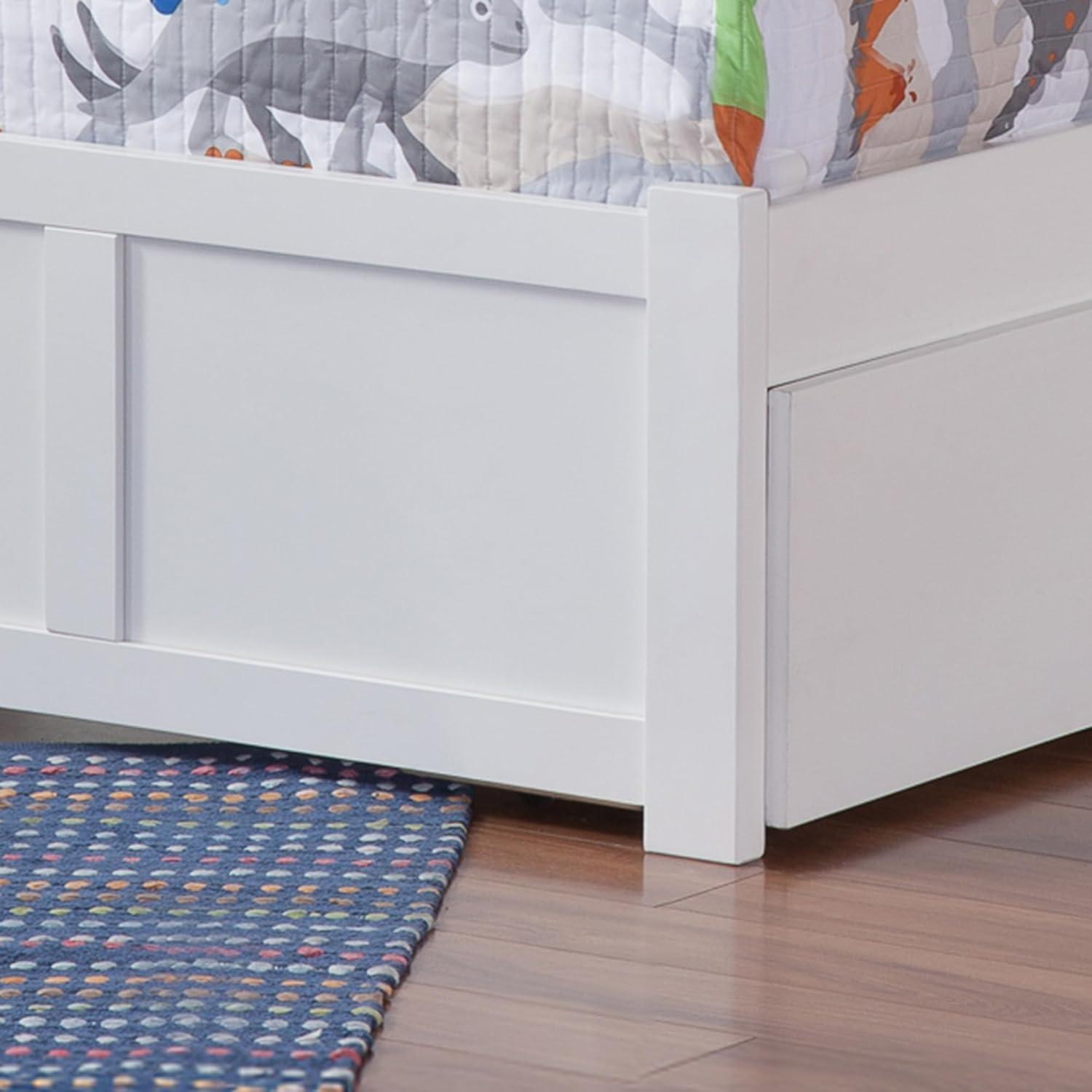 Madison Platform Bed with Flat Panel Foot Board and 2 Urban Bed Drawers in Multiple Colors and Sizes