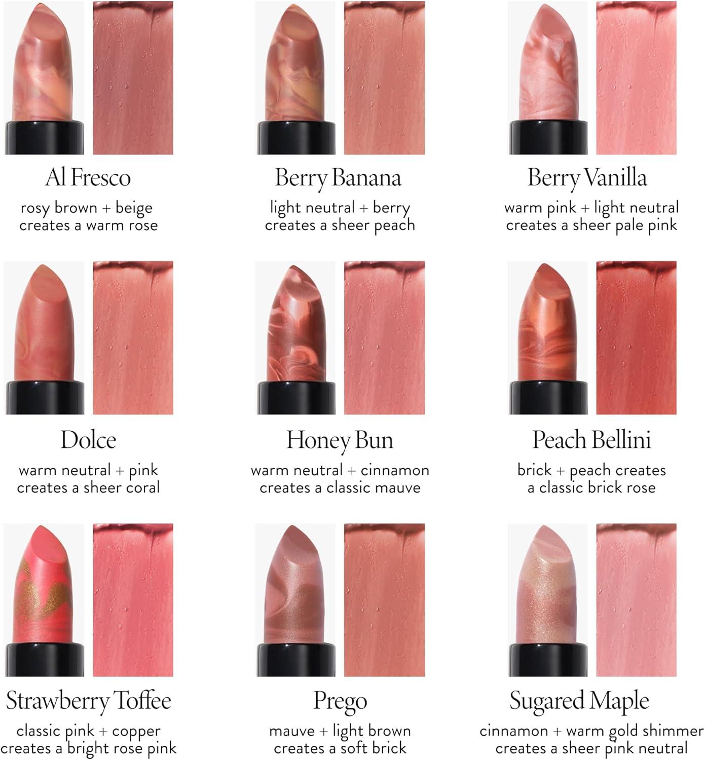 LAURA GELLER NEW YORK Italian Marble Hydrating Lightweight Long Lasting Lipstick With Vitamin E & Castor Seed Oil, Berry Banana