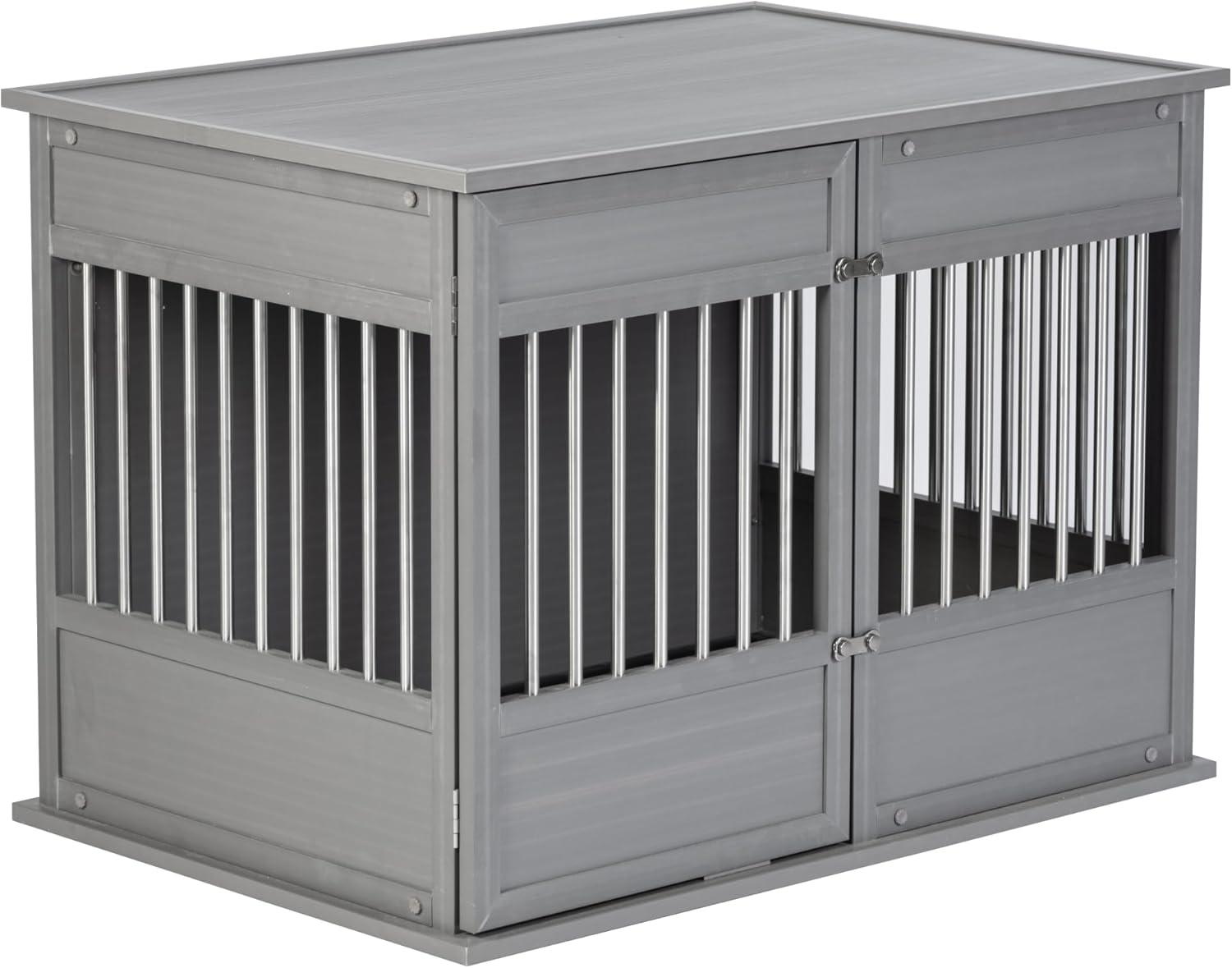 New Age Pet Horizon Pet Crate - ECOFLEX, Stainless Steel, Easy Access Door, 10-Year Warranty