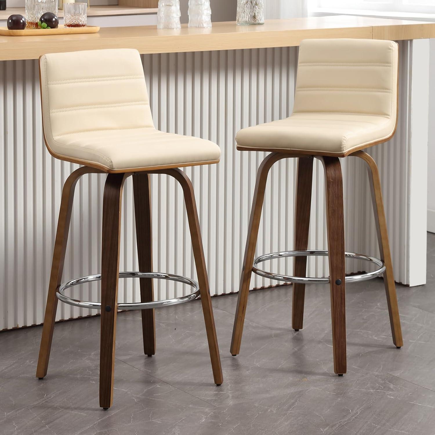 Corrigan Studio® Upholstered Swivel Stool (Set of 2)