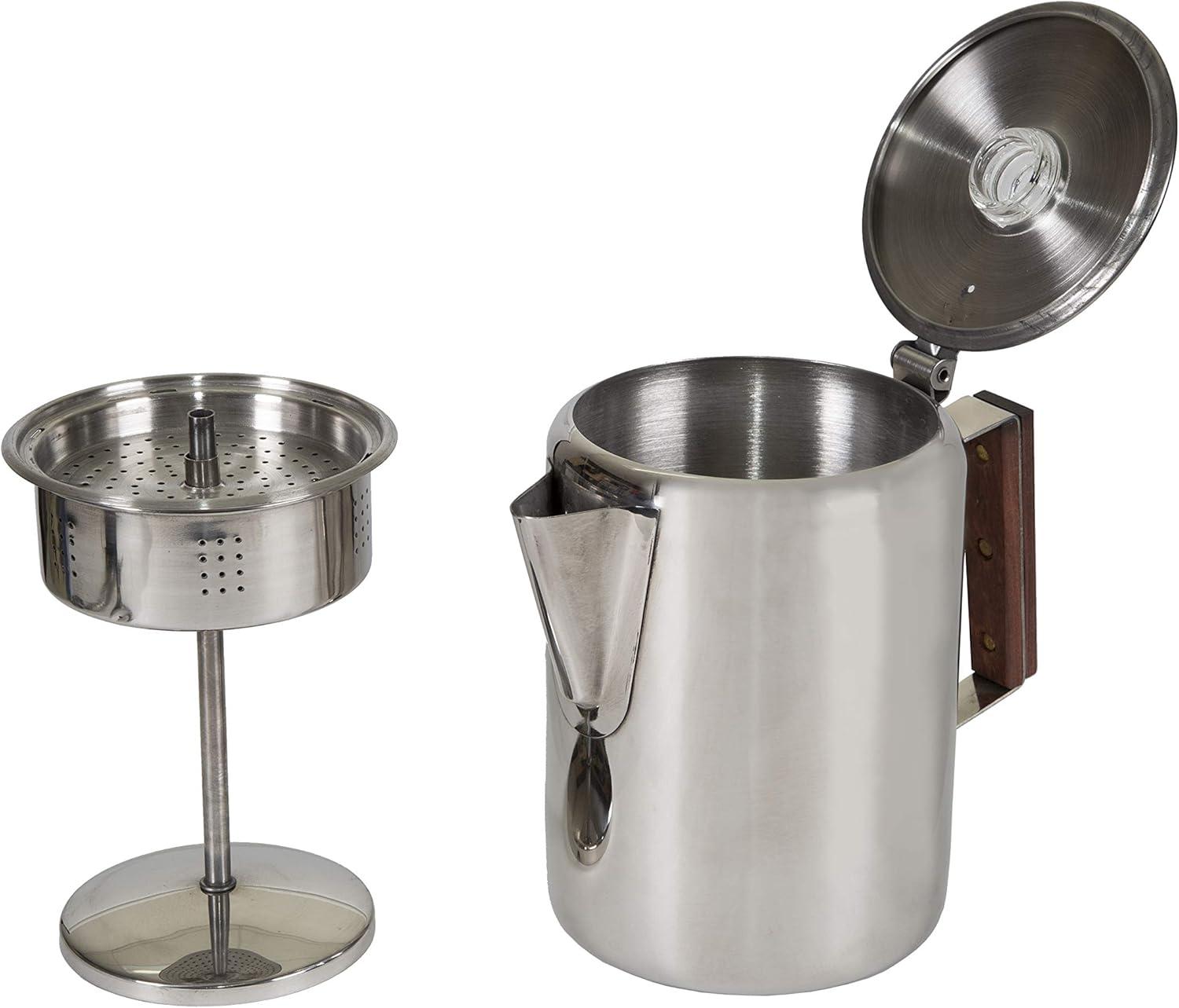 Stansport 276-9 Stansport Stainless Steel Percolator Coffee Pot 9 Cups