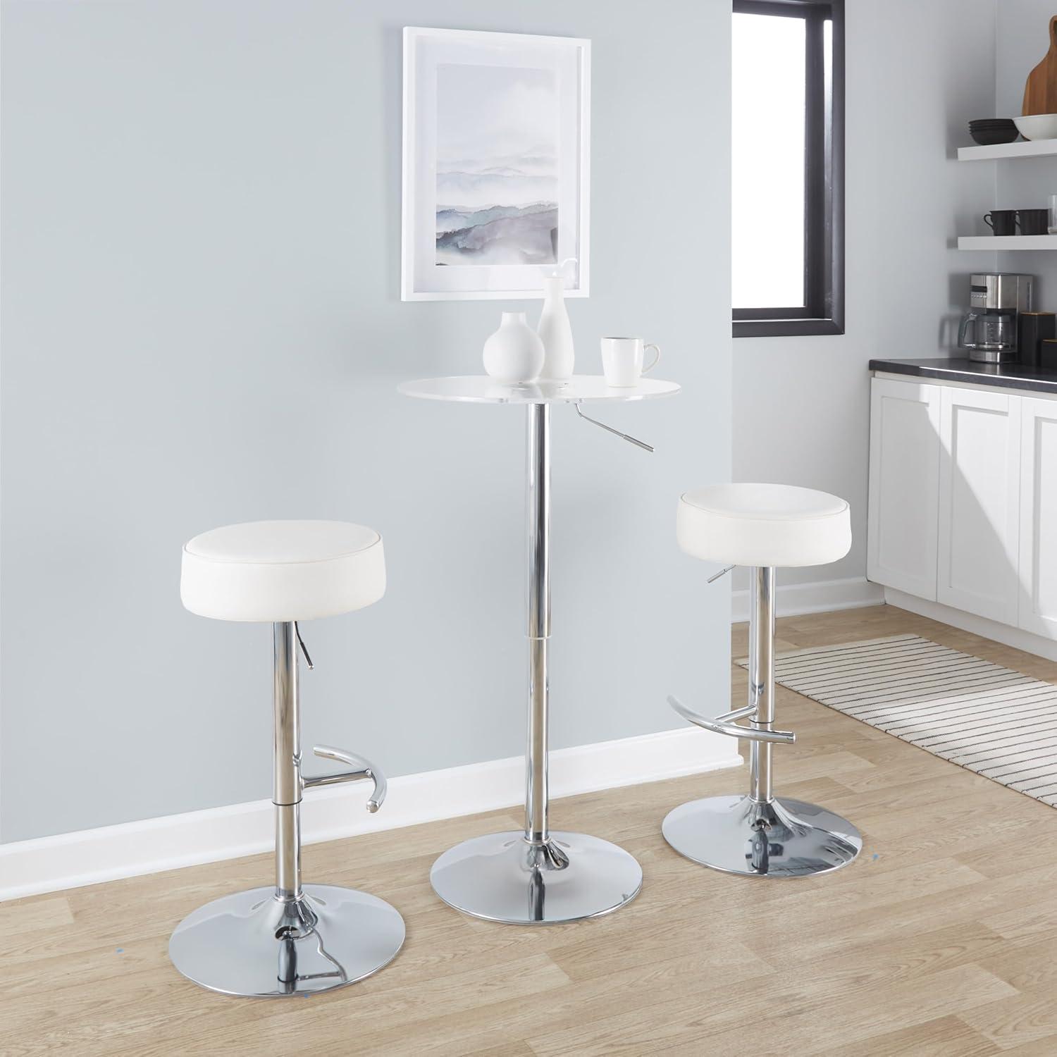 Furniture Modern Contemporary Adjustable Bar Table - Clear