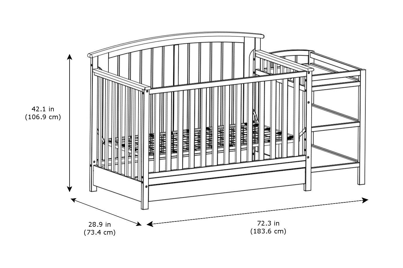 Steveston 5-in-1 Convertible Crib and Changer with Storage