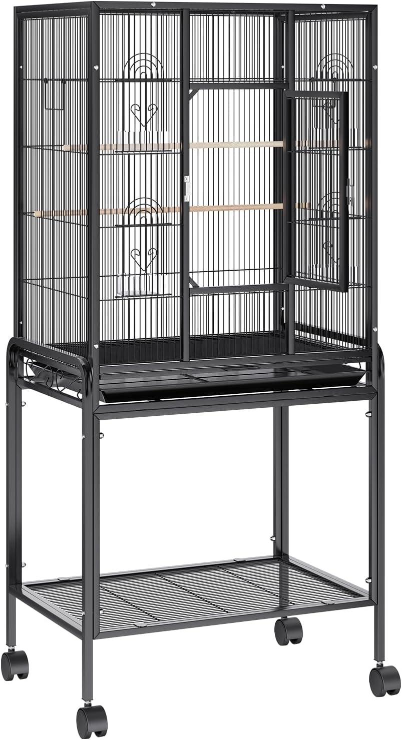 VEVOR Carbon Steel Flight Bird Cage for Parakeets, Cockatiels, Parrots 25*17*53inches