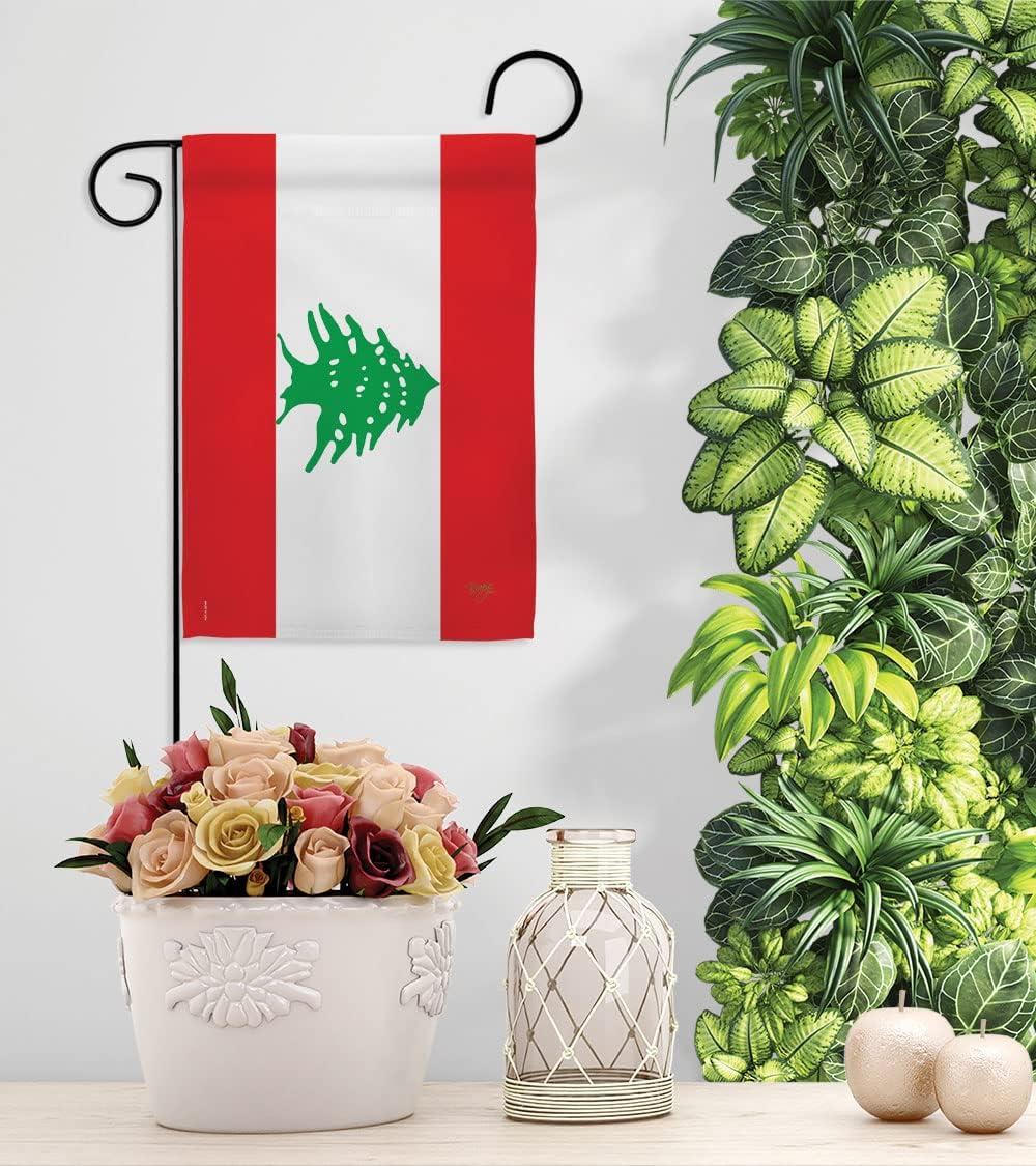 Lebanon Patriotic Rectangular Multi-Color Garden Flag