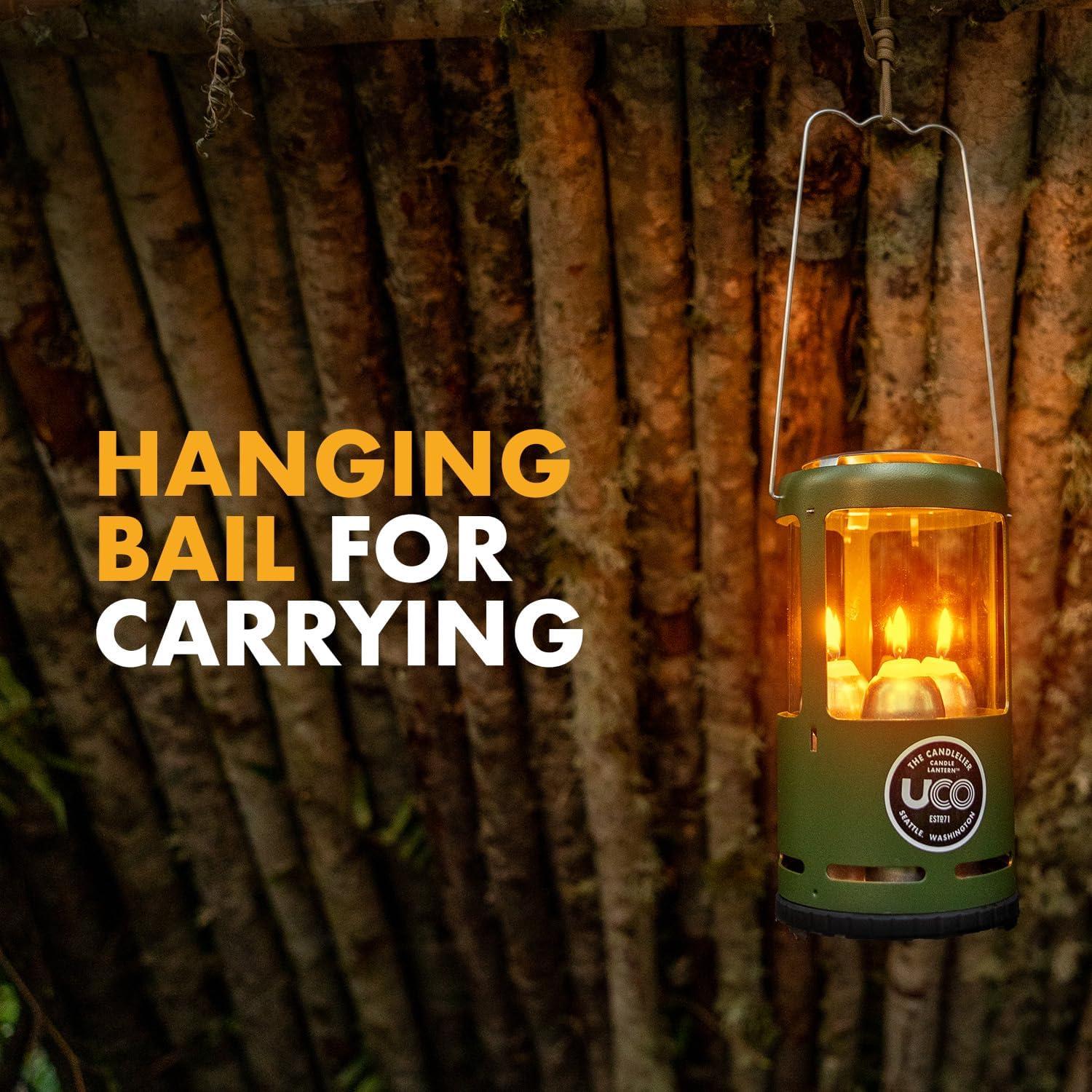 UCO Candlelier Candle Lantern, Powder Coated-Forest