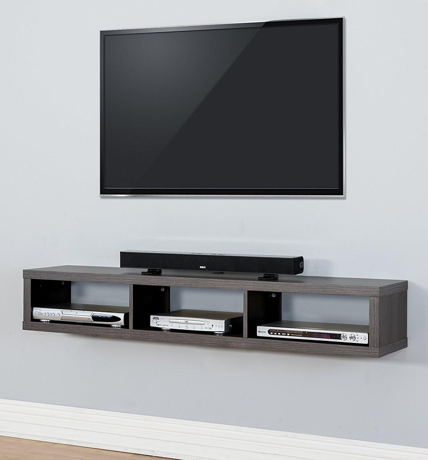 Shallow Wall Mounted A/V Console TV Stand for TVs up to 60" - Martin Furniture