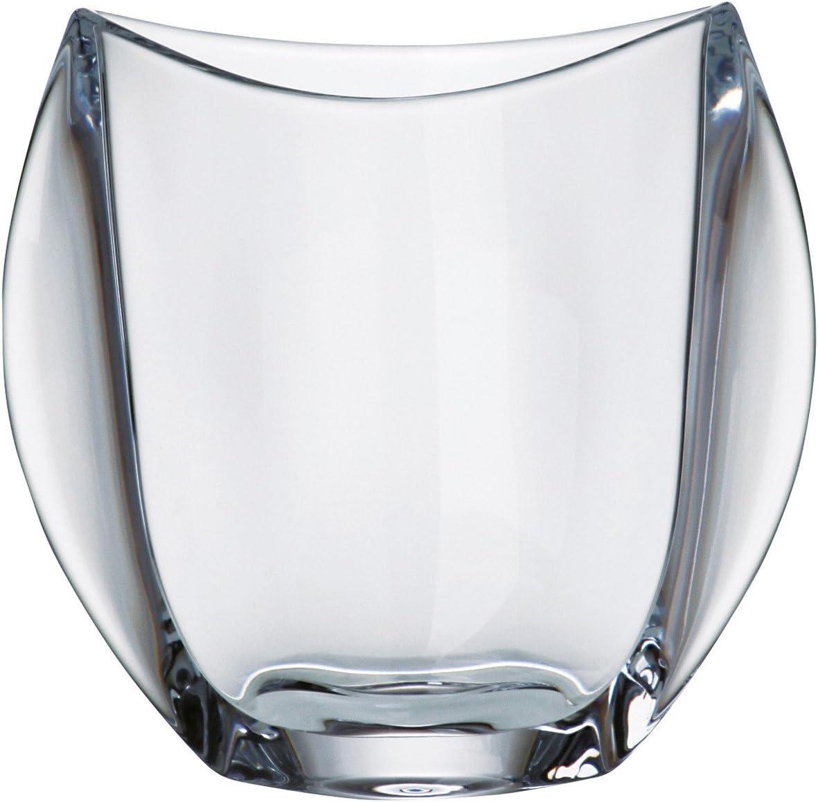 Barski - European Glass - Crystalline - Oval Vase - 9.5" Height - Made in Europe