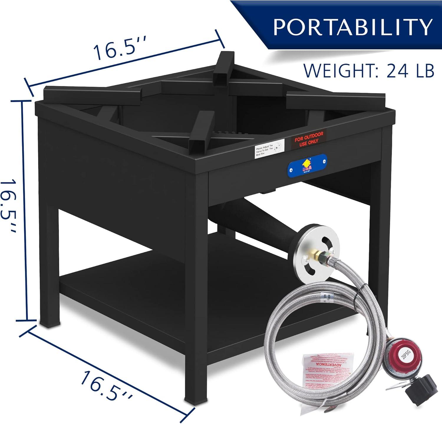 Heavy Duty Black Cast Iron Propane Single Burner Stove