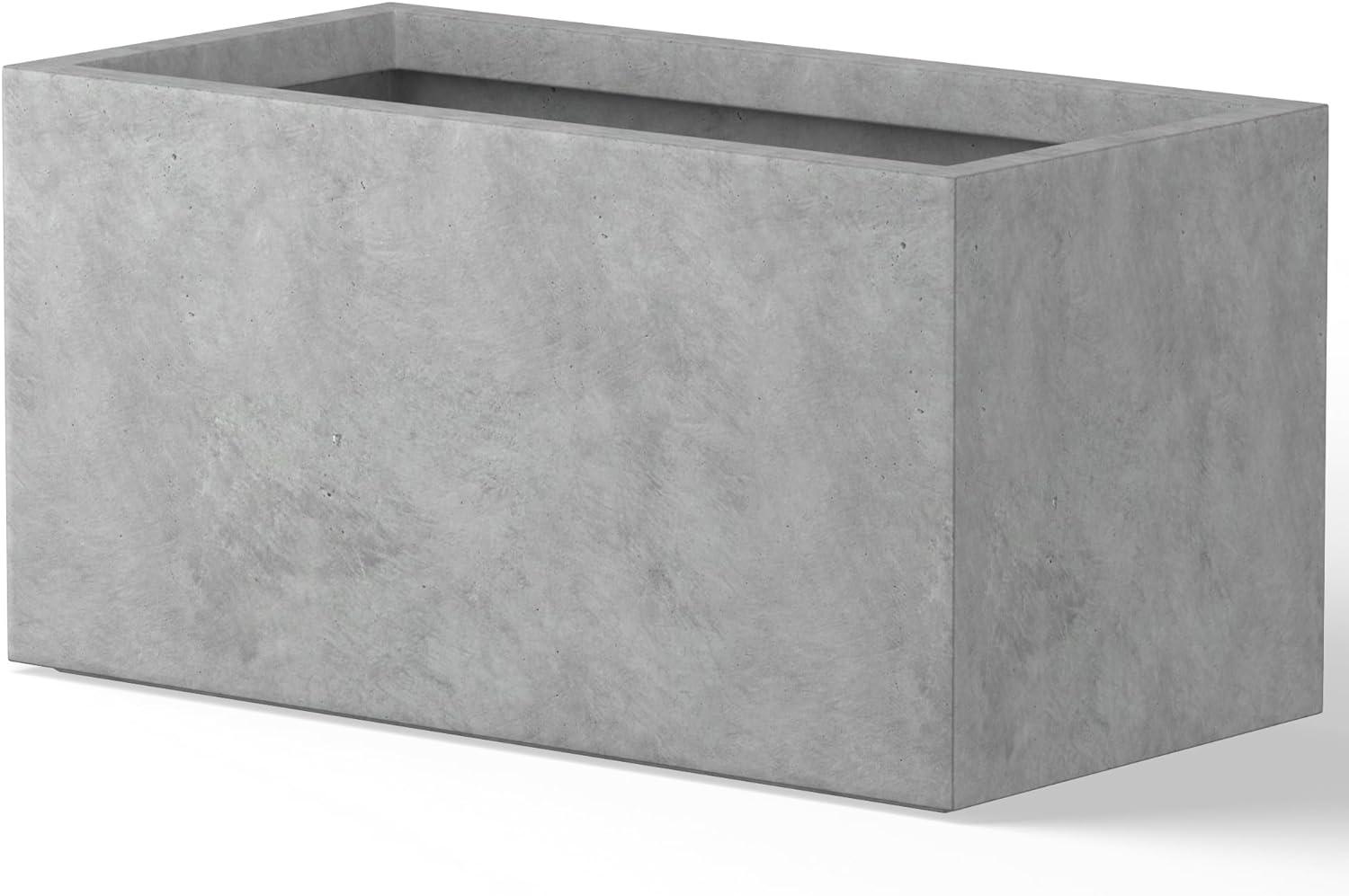 Rosemead Home & Garden, Inc.12" x 23" Rectangular Kante Lightweight Modern Outdoor Planter Natural Concrete