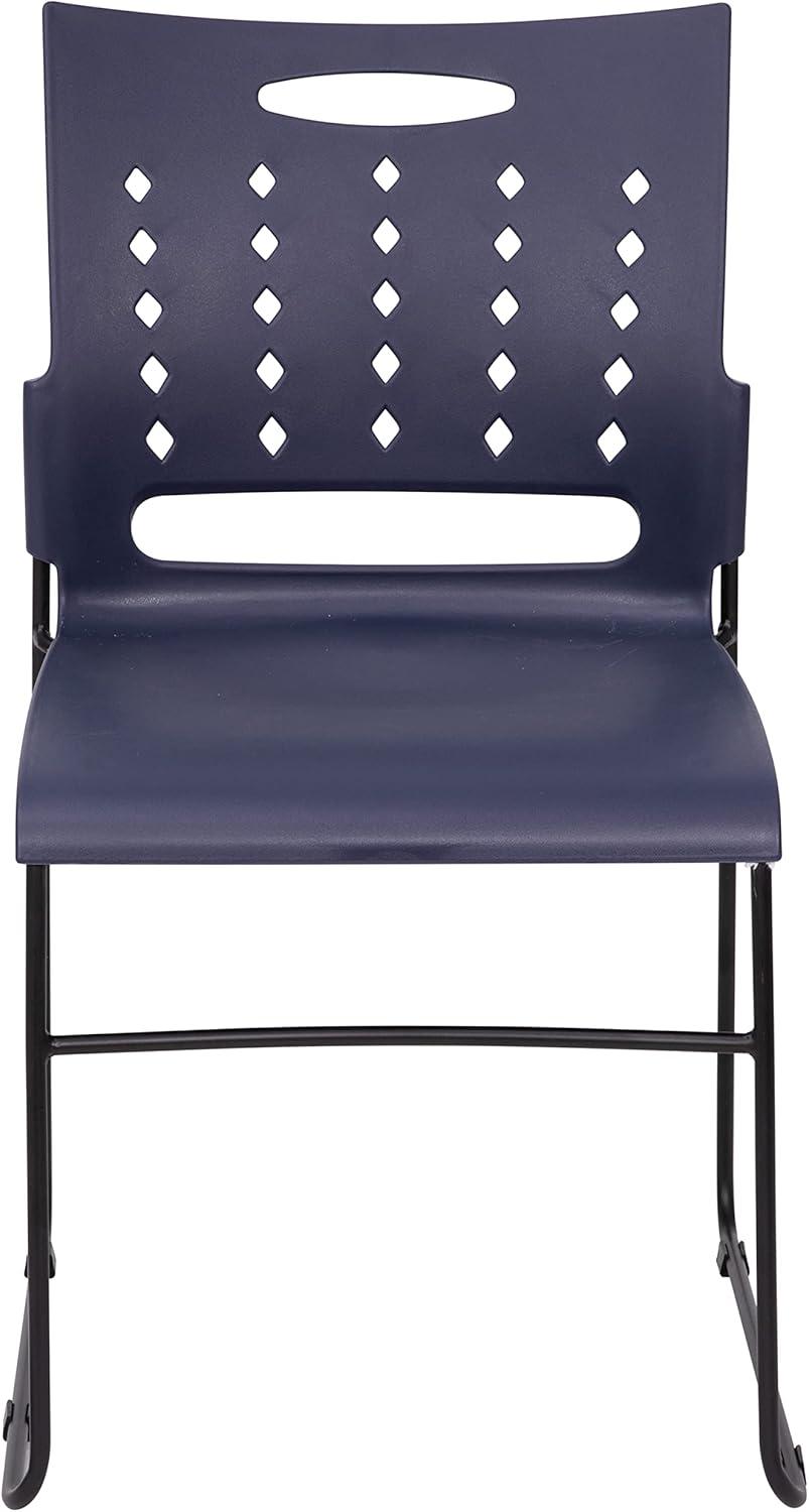 Heidi 881 lb. Capacity Sled Base Stack Chair with Air-Vent Back (Set of 5)