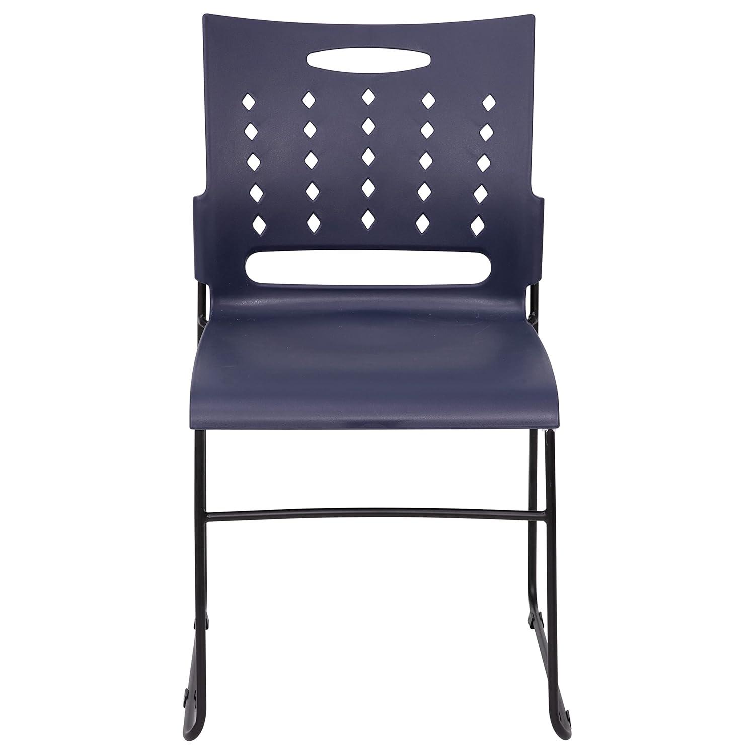 Flash Furniture Heidi 881 lb. Capacity Sled Base Stack Chair with Air-Vent Back (Set of 5)