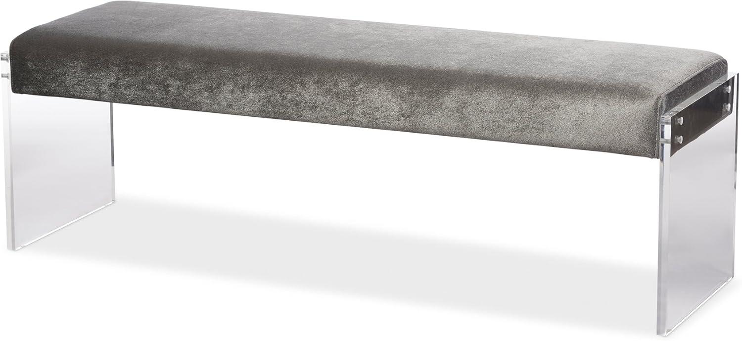 Polyester Blend Upholstered Bench