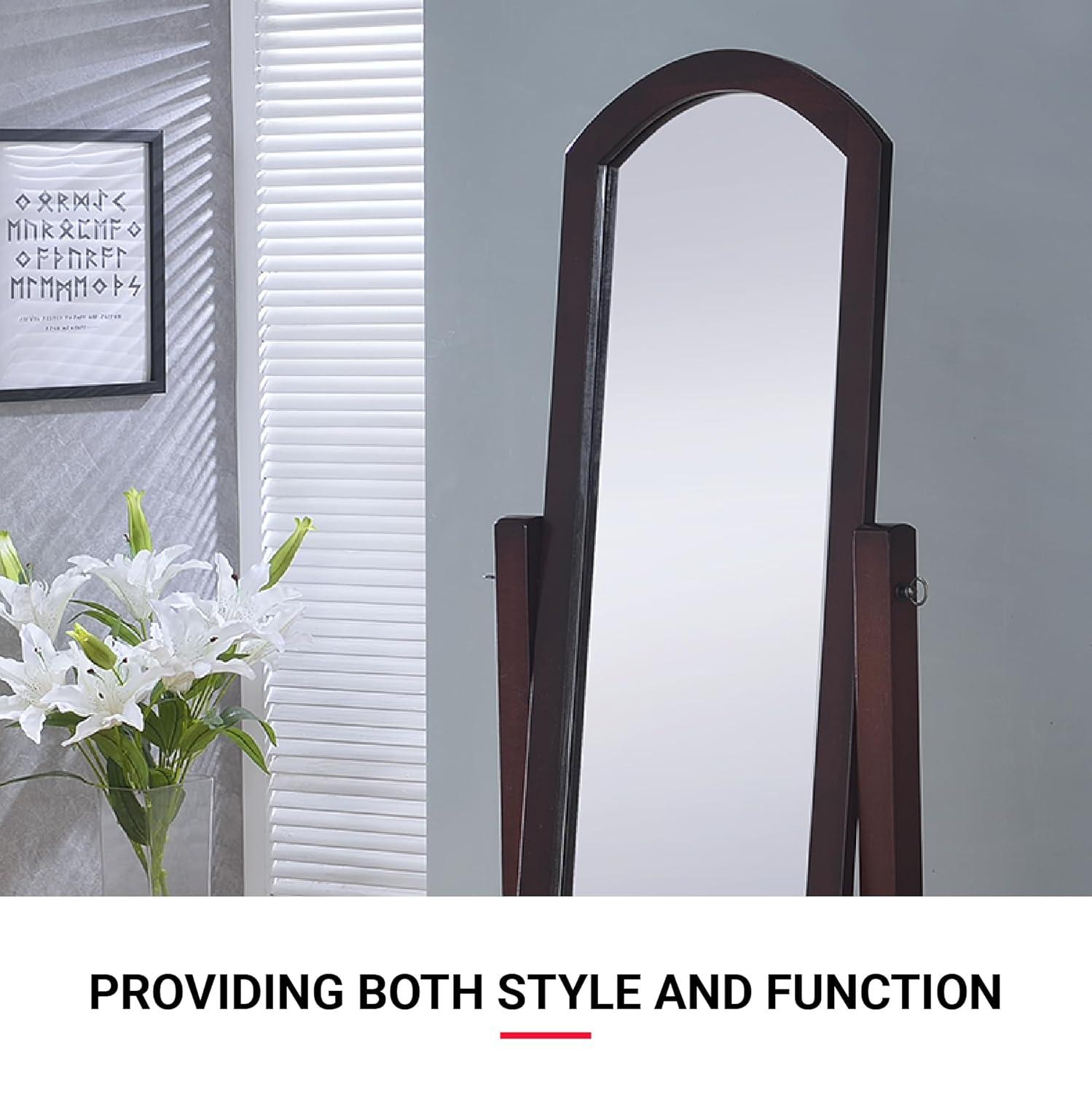 Barrington Cheval Floor Mirror - A/N Walnut Brown